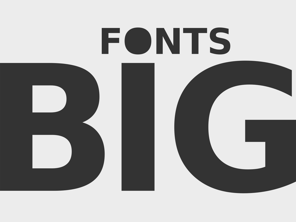 large text in english