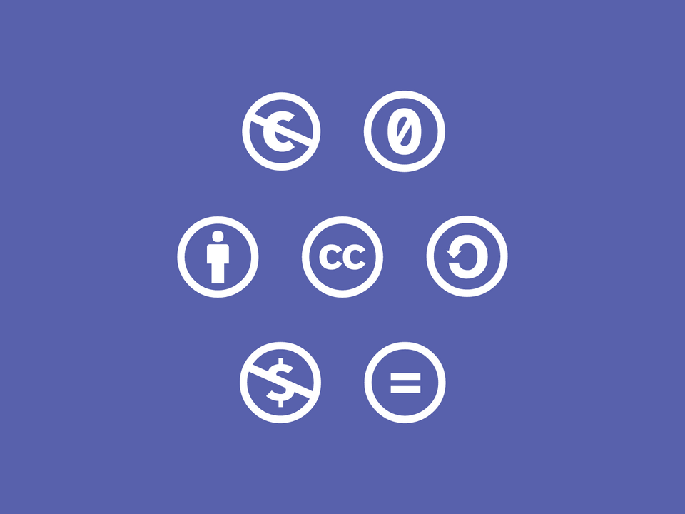 New font with Unicode-compatible Creative Commons license symbols ...