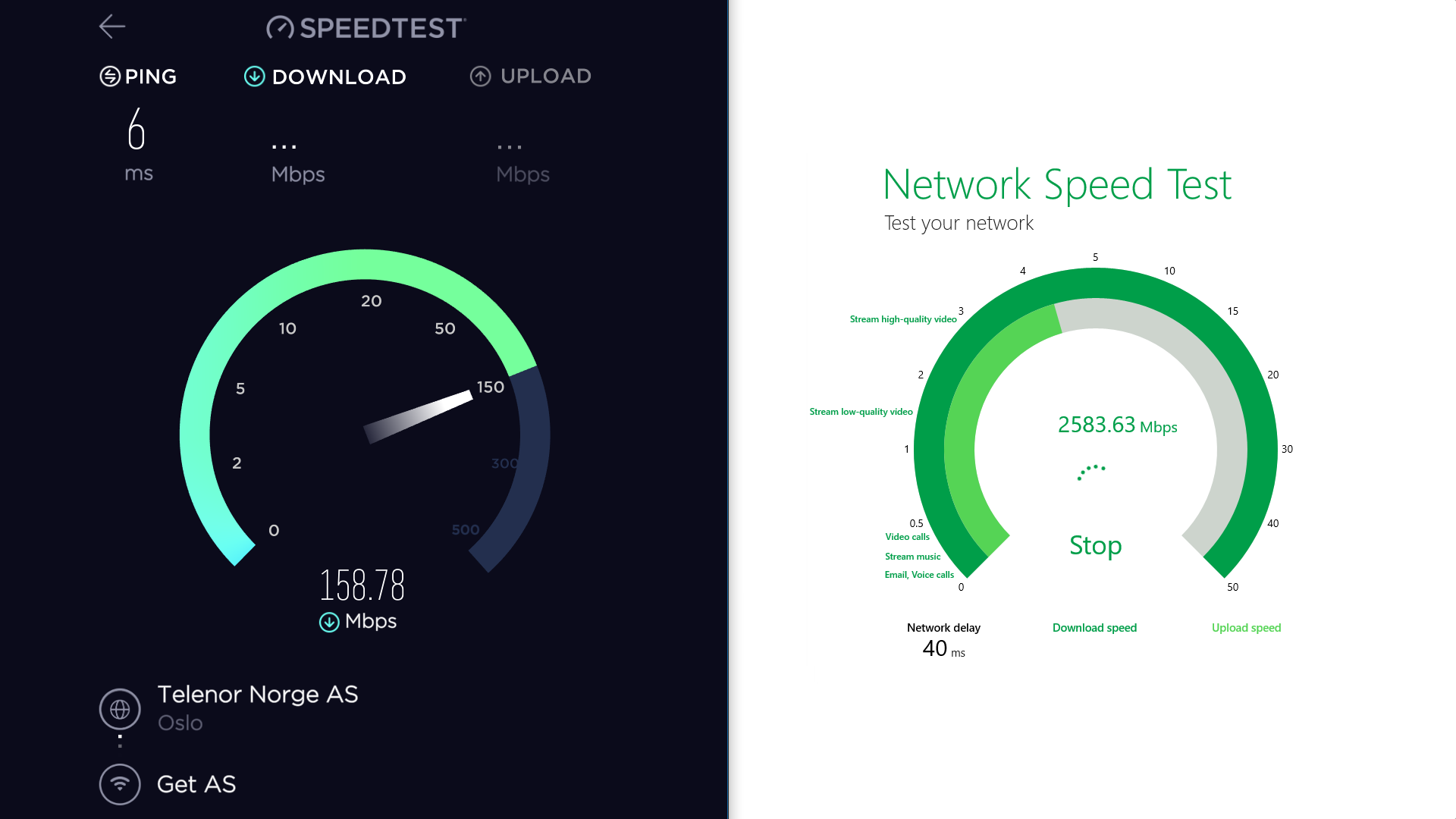 Windows network speed testing apps compared: Ookla or Microsoft?