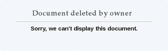 “Document deleted by owner. Sorry, we can’t display this document.” Apology from Scribd.