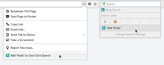 OpenSearch discovery user-interface in Firefox