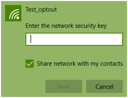 Connect to Wi-Fi named “Test_optout”