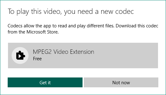 “To play this video, you need a new codec”